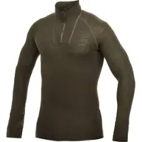 Woolpower Zip Turtleneck Lite Rollkragenhemd /Merino Shirt Langarm Pine Green Größe XL