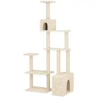 Syfax Katzennbaum mit Sisal-Kratzsäulen Creme 177,5 cm