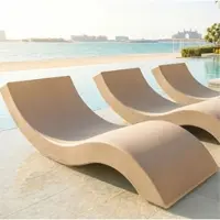Casa Padrino Luxus Poolliege Matt Beige 180 cm - Hotel & Pool Möbel