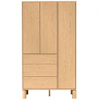 Masseno Drehtürenschrank SABBIA 110/197/55cm 3-türig Eichefarben