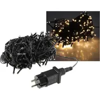 Chilitec 22842 LED Aussen-Lichterkette "CT-ALK200" 20m warmweiß, Kabel schwarz, IP44, 200 LEDs