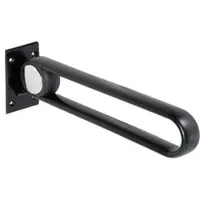 BRILLANTBAD BELP Klappgriff in U-Form Aluminium Schwarz 100x210x620 mm, 120 kg Traglast für Bad & WC >> zum Bohren