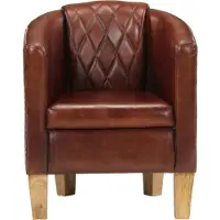 vidaXL “2026 Modern“ Braun Clubsessel Braun Echtleder - Designermöbel 40289 - Fernseh- & Relaxsessel