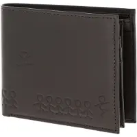 OXMOX Leder Geldbörse Leather RFID Protect Querscheinbörse Jumping Jack 2.0 Embossed Brown dunkelbraun