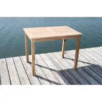 Linder Exclusiv GmbH LEX Tisch aus Teakholz, rechteckig, 70 x 100 x 75 cm