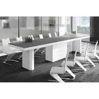 Designimpex Design Esstisch Tisch HE-444 XXL ausziehbar 160 bis 412 cm
