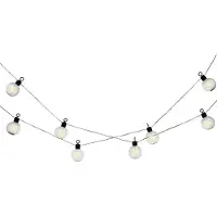 Kaemingk Solar Party-Beleuchtung Kunststoff D.8cm H.5,8m schwarz/warmesweiß