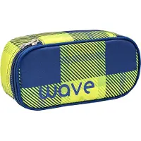Belmil Wave"Infinity" Schlamperbox, Federmäppchen, Schlampermäppchen, Faulenzer Box, Federmappe, Stifte Etui/Grün/Mädchen, Jungen, Uni (335-79 Neon pattern)