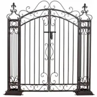 DELUKE Pforte ROM Stahl Rostfarben 127,3x25,3x119,6cm Eingangstor Gartentor Fußgängertor