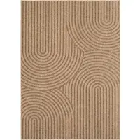 KADIMA DESIGN Outdoor Teppich Jute-Optik Wetterfest Waschbar Strapazierfähig | Beige 120x170 cm Balkon Terrasse Fußbodenheizung | ARLBERG –