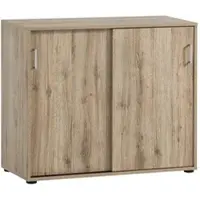 Proregal Aktenschrank Fox HxBxT 84 x 100 x 41 cm 2 Schiebetüren Eiche