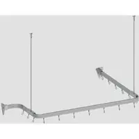 Euroshowers Duschvorhangstange Flexibel Formbar 300 cm Chrom