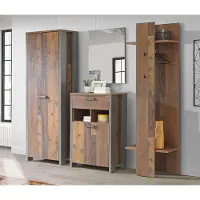 Forte Garderobe CLIF Garderobenset 4-tlg. Optik: Old Wood Vintage von