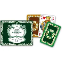 Piatnik 2432 - Bridge Poker Whist 2 x 55 Karten, grün