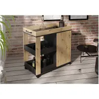 Forte Servierwagen HOME BAR 204 Optik: Artisan Eiche Schwarzeiche, 77,4x42x88,5 cm