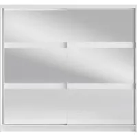 Masseno Schiebetürenschrank SILVA 230/215/62cm 2-türig mit Spiegel Weiß