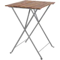 Linder Exclusiv GmbH LEX Biergarten Tisch, klappbar, Akazienholz 70x70x74cm BG1004