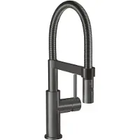 Villeroy & Boch V&B Spültisch-Einhebelmischer Steel Expert Compact Umstellung Strahl/Brause, Anthracite