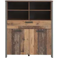 Freiraum Highboard Kommode CLIF 2 Türen 1 Schublade Optik: Old Wood Vintage