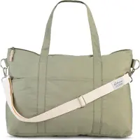 Fabrizio Reisetasche graugrün mit Reißverschluss-Hauptfach und Trolley-Aufsteckfunktion