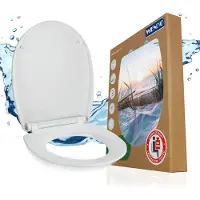 Wenko Toilettensitz Mod. Baltic Hochglanz, WC-Sitz mit Absenkautomatik, Schnellbefestigung
