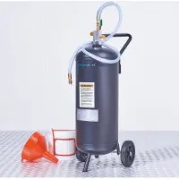 Datona - Sandstrahlgerät Soda Mobile 26 L - 1,5 m Schlauch - 3-6 bar (≈350 l/min) - Manometer, große Räder & Griff - Soda-only für Rost- und Lackentfernung, umweltfreundlich