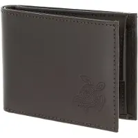 OXMOX Leder Geldbörse Leather RFID Protect Pocketbörse Turtle 2.0 Embossed Brown dunkelbraun