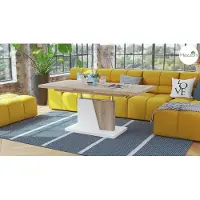Mazzoni Design Couchtisch Grand Noir ausziehbar höhenverstellbar Tisch 120-180 cm Esstisch
