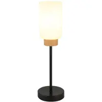 Globo Lighting Tischleuchte, Schalter, Metall schwarz matt, Glas, H 42 cm