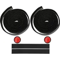 Gistuch 2pcs Radfahren Kunstleder Eva -Lenkergürtel Roadbike Antislip Bar Tape Gurt (schwarz)