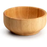 Markenlos Schale aus Gummibaumholz, Durchmesser 18 cm