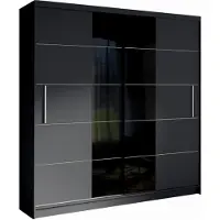 Masseno Schiebetürenschrank BRAGOR 200/215/60cm 2-türig Grau
