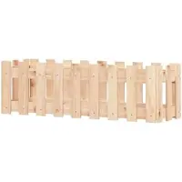 Markenlos Hochbeet mit Lattenzaun-Design 100x30x30 cm aus massivem Kiefernholz