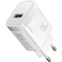 JOYROOM JR-TF4 Ladegerät 18W USB-A Netzteil Schnellladegerät PD QC 3.0 Handy Ladegerät Weiss für iPhone & Samsung Smartphone Ladeadapter