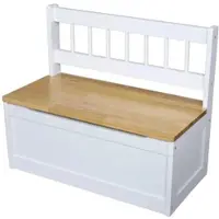 DELUKE Kinder-Truhenbank EMIL 2er-Set Mit Stauraum Holz Hellbraun 50x60x30cm Spielzeugtruhe Mit Sitzbank Holztruhe Kinderzimmer Spielzeugkiste