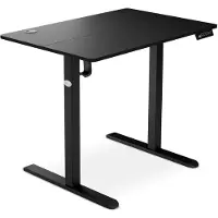 Di volio Schreibtisch BARGA höhenverstellbar elektrisch 88x60 cm – schwarz, ergonomischer Bürotisch, platzsparender Stehtisch mit Memory-Funktion