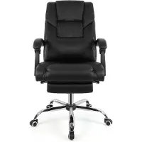 JEOBEST Racing Bürostuhl Chefsessel Sportsitz Drehstuhl Kunstleder Sessel Stuhl mit Fußstütz Ergonomische Bürostühle Bürostuhl 150 Kg