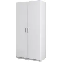 Masseno Drehtürenschrank LUGERN 91,2/197,6/53,6cm 2-türig Weiß