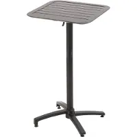 Oviala Stehtisch 60x60 cm neigbar aus schwarzem Aluminium - Almada