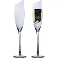 Intirilife Champagner Sekt Glas Regenbogen Schimmer