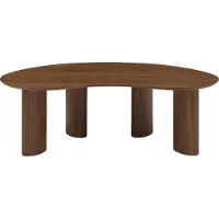 Vente-unique Couchtisch mit Nussbaumfurnier – Dunkel natur – CALYNOR