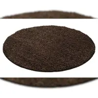 KADIMA DESIGN Teppich Waschbar Shaggy Uni Kuschelig Strapazierfähig Schlafzimmer Esszimmer Rund Braun 200x200 cm OEKO-TEX – RHEIN von