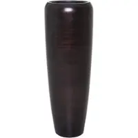 VIVANNO Bodenvase Cavita 34 cm x 34 cm x 97 cm Spiralbraun