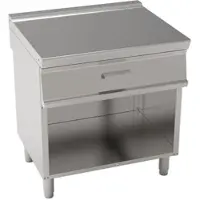 EURAST - Tisch mit 1 schublade und boden auf einem offenen gestell - 800x900x900 mm - 38207693