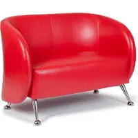 Hjh OFFICE ST. LUCIA | 2-Sitzer - Lounge Sofa Rot