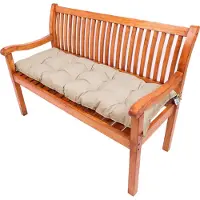 TexDeko Garden Bankauflage für Gartenbank wasserabweisendes Sitzkissen UV-Beständig gesteppt (Cappuccino, 90 x 40 x 8cm)