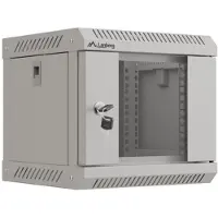 Lanberg Szafa Instalacyjna Rack Wisząca 10 4u 300x300 Szara Drzwi Przeszklone (Flat Pack)