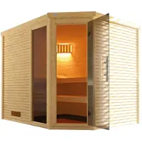 Weka Sauna CUBILIS 3 OS 9,0 ,Rundumsorglospaket, Leuchte, Anlieferung, Aufbau x B x T x H x 245 x 195 x 0
