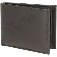 OXMOX Leder Geldbörse Leather RFID Protect Pocketbörse Footsteps 2.0 Embossed Brown dunkelbraun