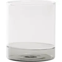 Zafferano Filo Bianco 4er-Set Trinkgläser aus mundgeblasenem Borosilikatglas, transparent und grau, für den Tischservice, modernes Design